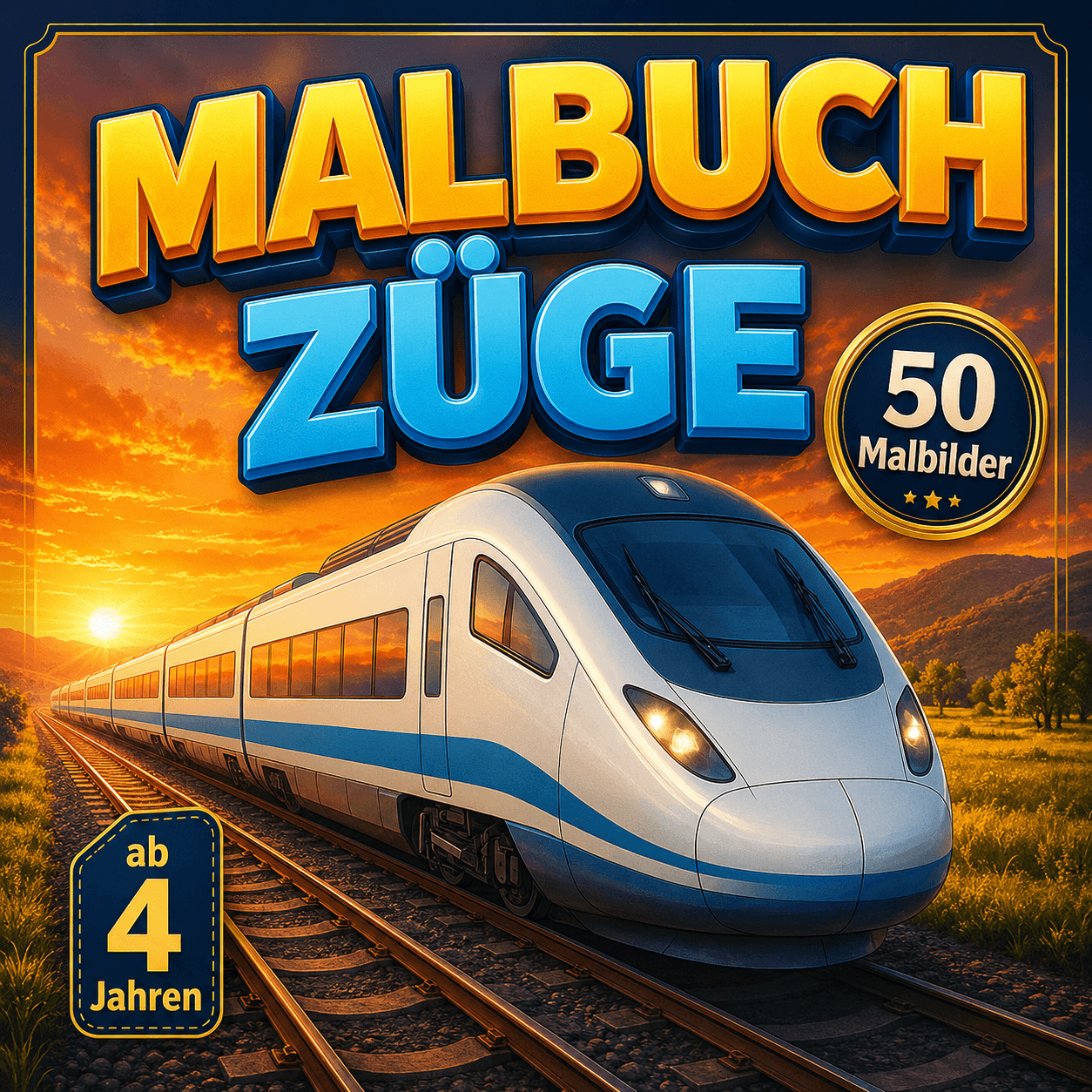 Malbuch Züge