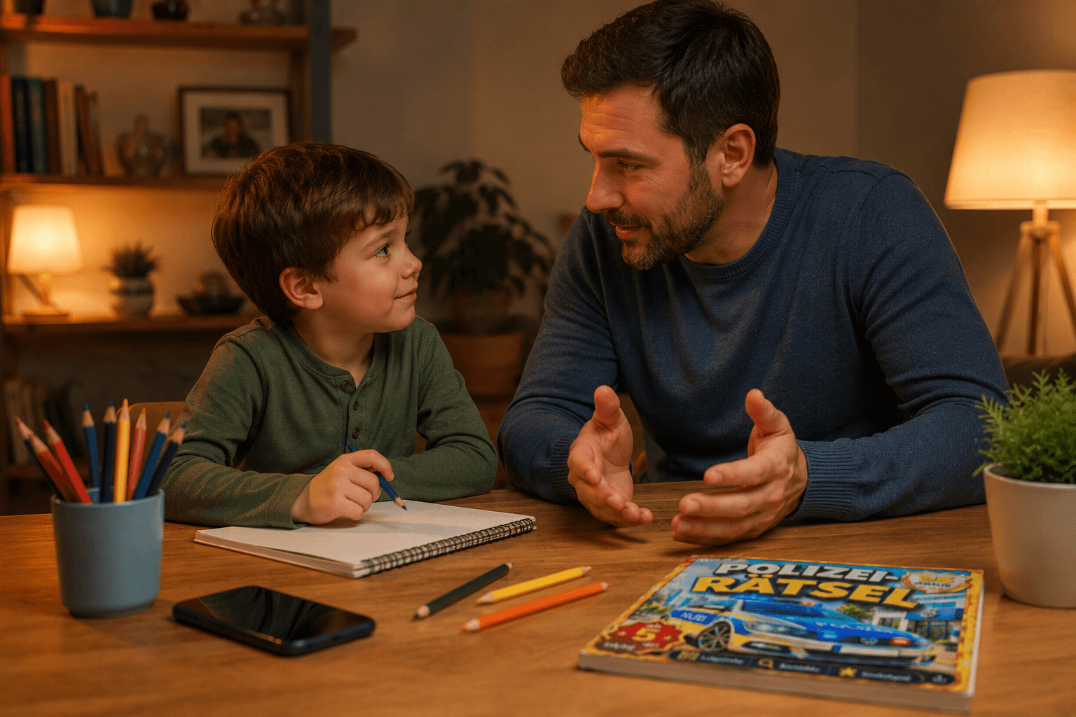 Kind spielt kreativ ohne Bildschirm