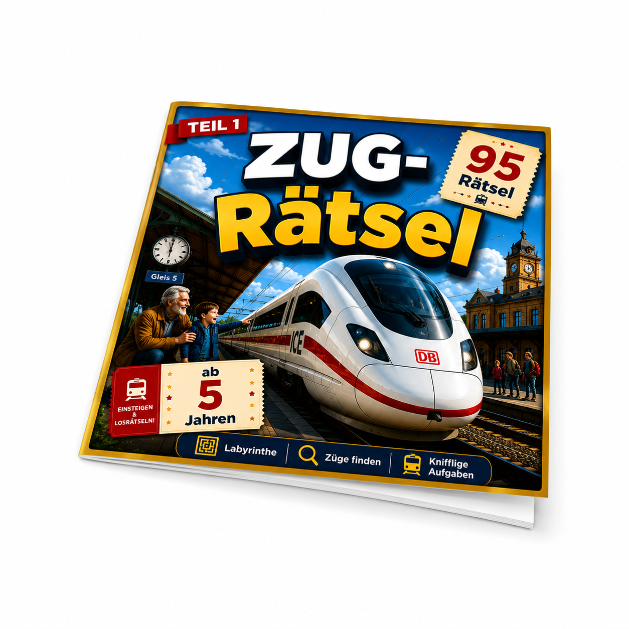 Züge Rätselbuch ab 5 Jahren