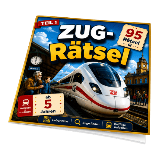 Züge Rätselbuch ab 5 Jahren