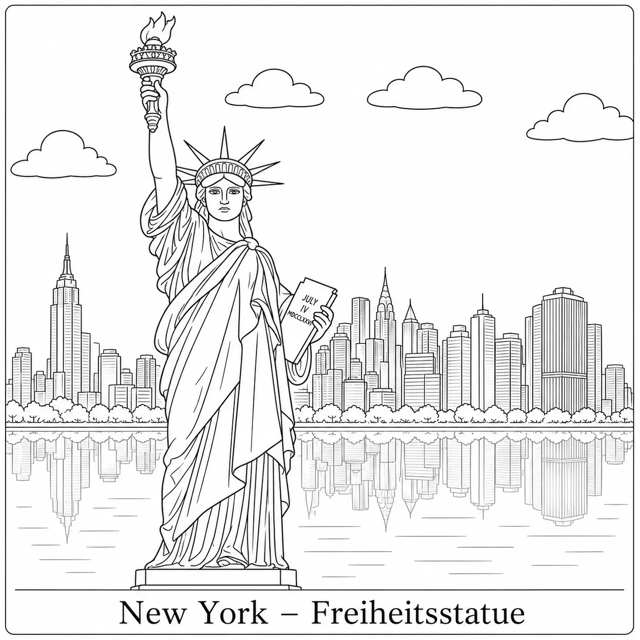 Anti Stress Malbuch Erwachsene mit Wahrzeichen der Welt zum kreativen Ausmalen