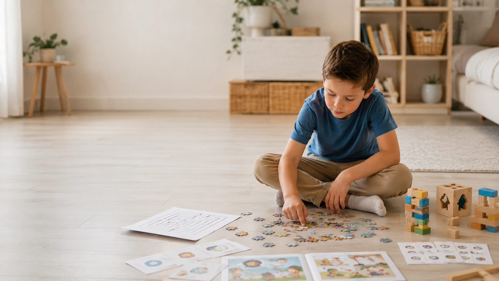 Rätsel und Lernspiele für Kinder zu Hause