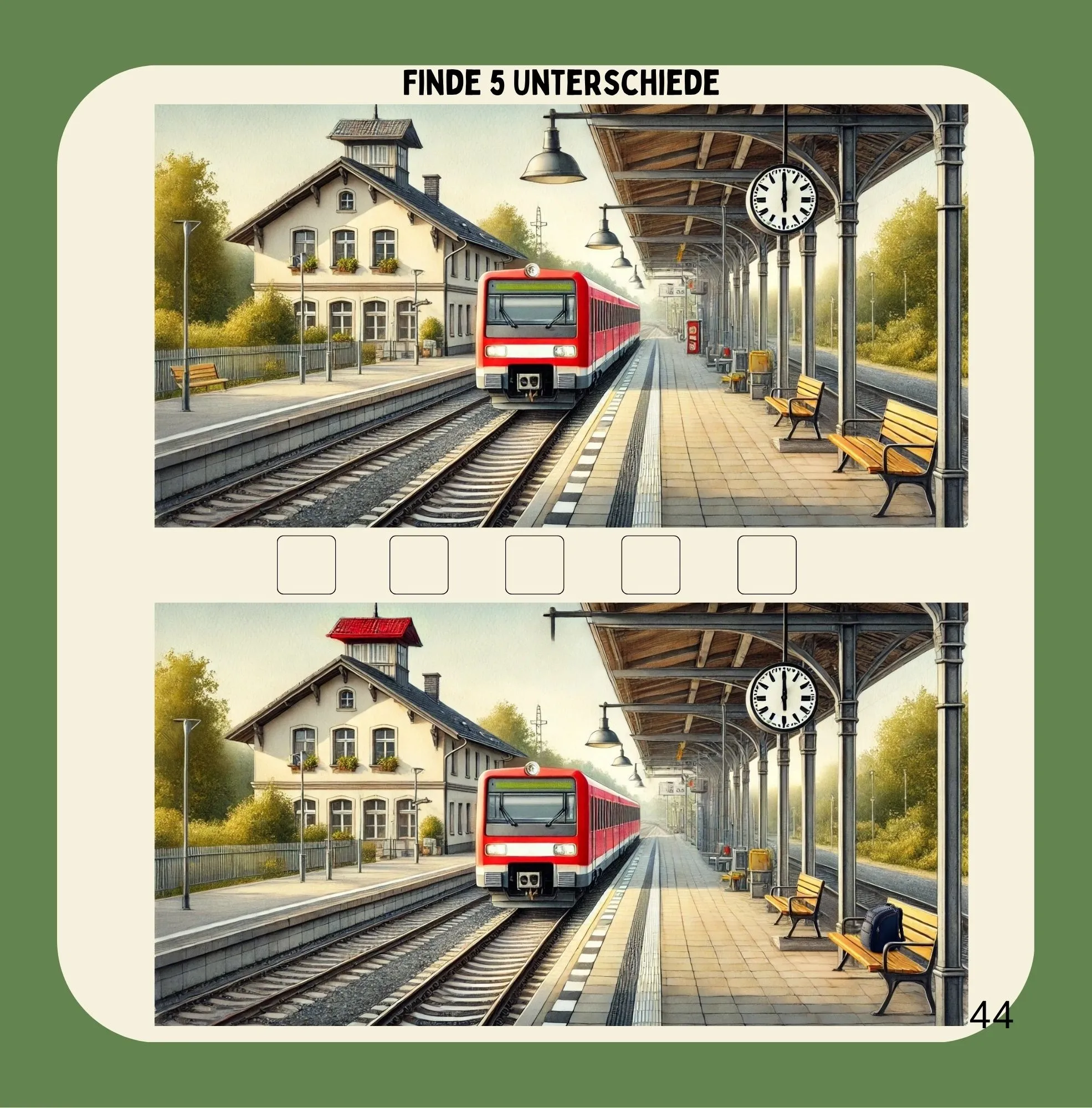 Zug-Activity-Book ab 4 Jahren mit Labyrinth und kindgerechter Denkaufgabe