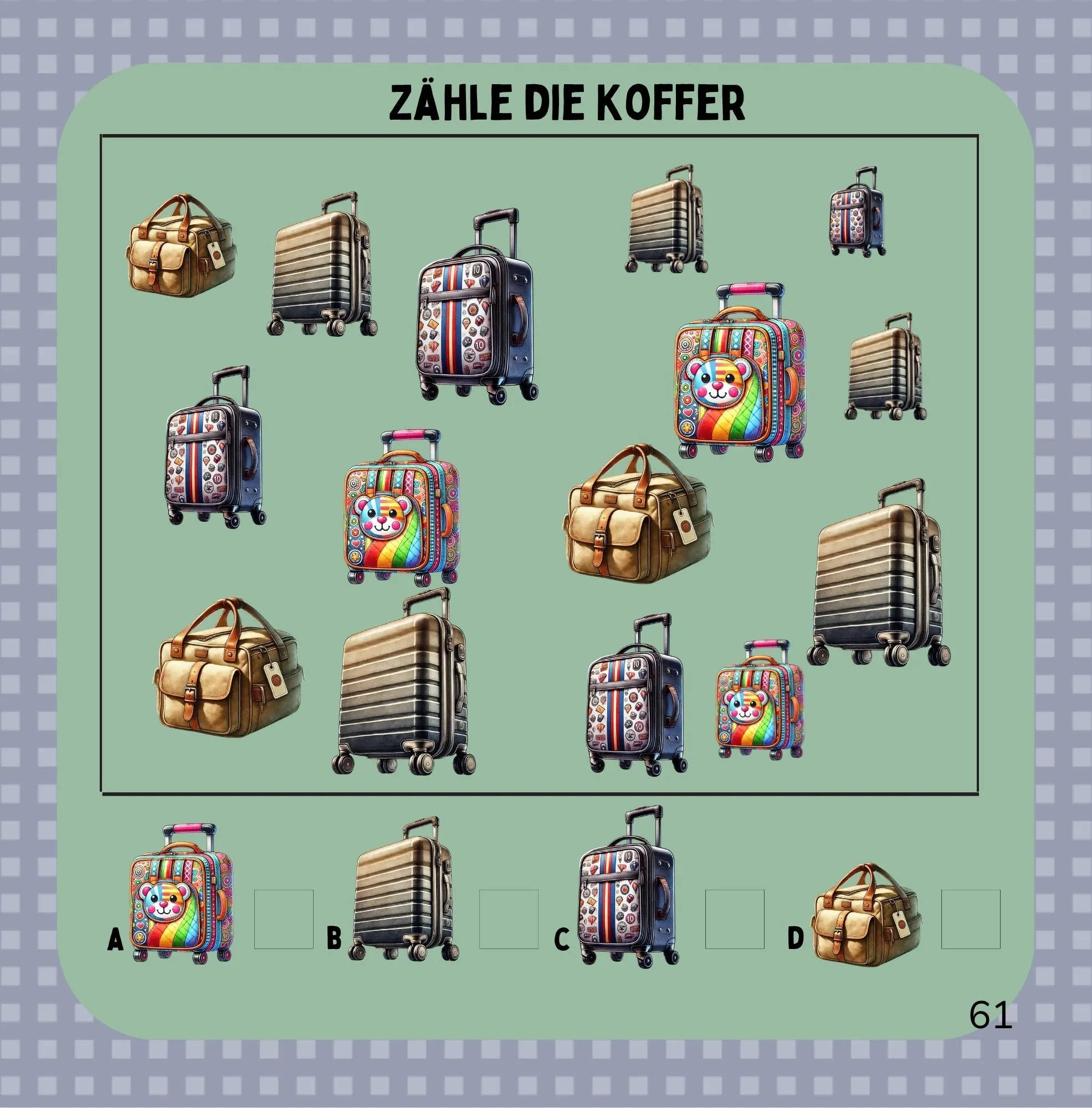 Eisenbahn-Rätsel für Kinder ab 4 Jahren mit Suchbild und visueller Logikaufgabe